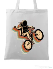 Sacosa din panza Cycling space Alb