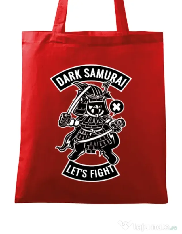 Sacosa din panza Dark samurai Rosu