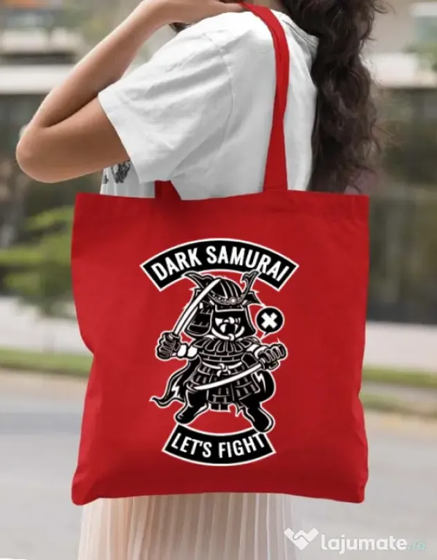 Sacosa din panza Dark samurai Rosu