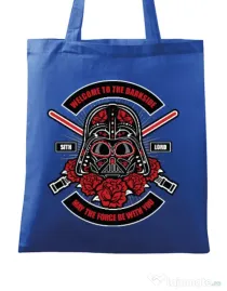 Sacosa din panza Darth Vader Sugar Skull Albastru regal