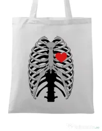 Sacosa din panza Dead lover Alb