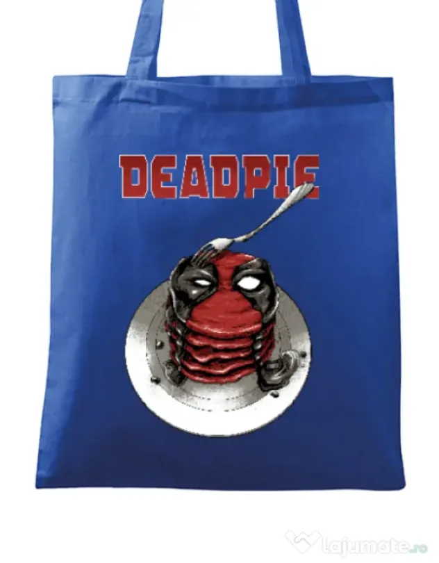 Sacosa din panza Deadpie Albastru regal