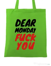 Sacosa din panza Dear monday Verde mar