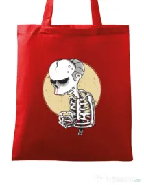 Sacosa din panza Death of Grandfather Rosu