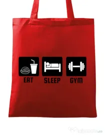 Sacosa din panza Eat sleep gym Rosu