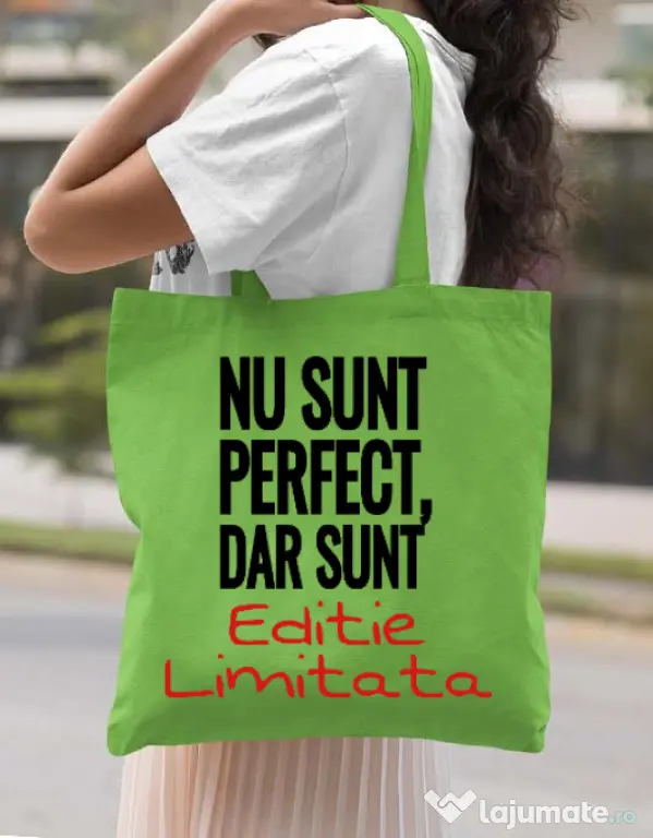Sacosa din panza Editie limitata Verde mar