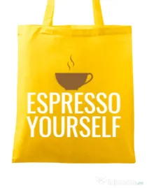 Sacosa din panza Espresso yourself Galben