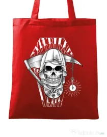 Sacosa din panza Experience death Rosu
