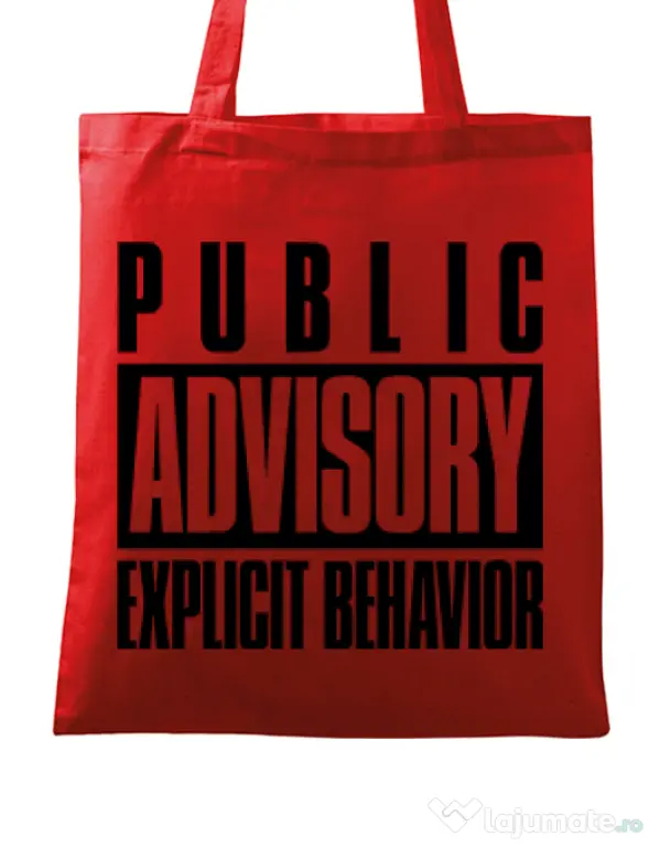 Sacosa din panza Explicit behavior Rosu