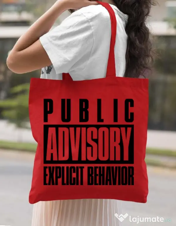Sacosa din panza Explicit behavior Rosu