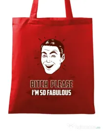 Sacosa din panza Fabulous Rosu