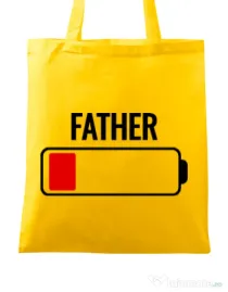 Sacosa din panza Father battery Galben