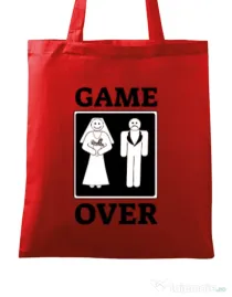 Sacosa din panza Game over Rosu
