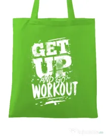 Sacosa din panza Get up and go workout Verde mar
