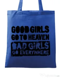 Sacosa din panza Good girls Albastru regal