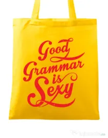 Sacosa din panza Good grammar Galben