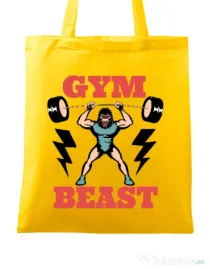 Sacosa din panza Gym Beast Galben