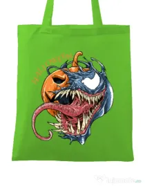 Sacosa din panza Halloween Venom Verde mar