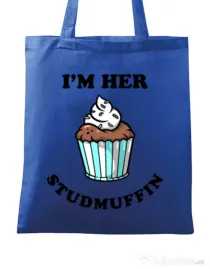 Sacosa din panza Her studmuffin Albastru regal