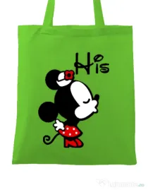 Sacosa din panza His Minnie Verde mar