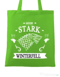 Sacosa din panza House Stark Verde mar