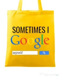 Sacosa din panza I google myself Galben