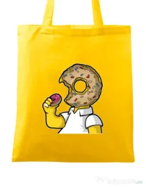Sacosa din panza I Like Donut Galben