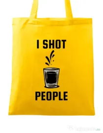 Sacosa din panza I shot people Galben