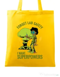 Sacosa din panza I want superpowers Galben