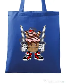 Sacosa din panza Ice Cream Ninja Albastru regal