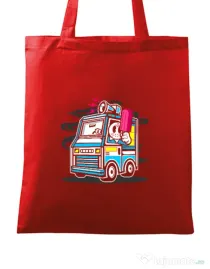 Sacosa din panza Ice Cream Truck Rosu