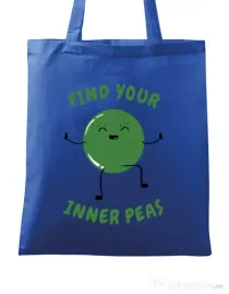 Sacosa din panza Inner peas Albastru regal