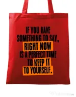 Sacosa din panza Keep it to yourself Rosu