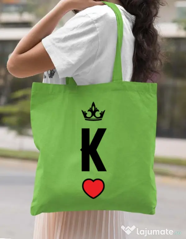 Sacosa din panza King Verde mar