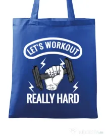Sacosa din panza Let’s workout Albastru regal