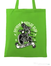 Sacosa din panza Lets Ride Bike Verde mar