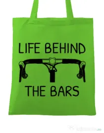Sacosa din panza Life behind the bars Verde mar