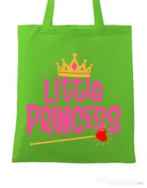 Sacosa din panza Little Princess Verde mar
