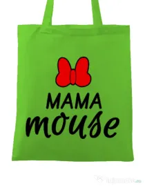 Sacosa din panza Mama mouse Verde mar