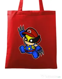 Sacosa din panza Mario Wolverine Rosu