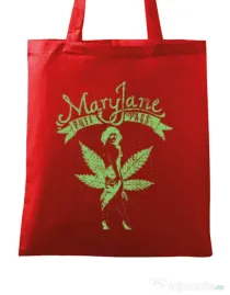 Sacosa din panza Mary Jane Rosu