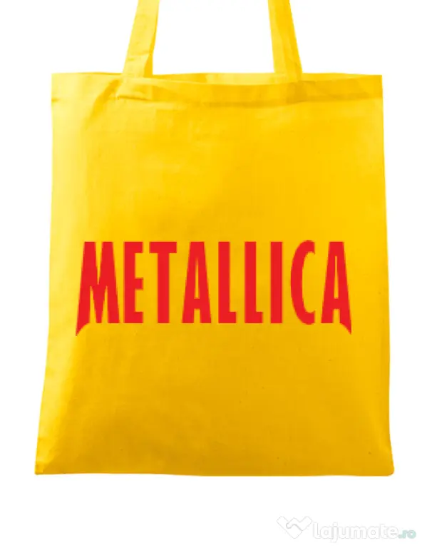 Sacosa din panza Metallica 2 Galben