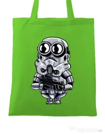 Sacosa din panza Minion trooper Verde mar