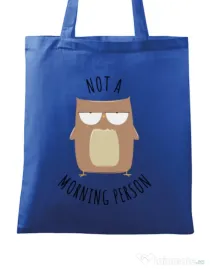 Sacosa din panza Morning owl Albastru regal