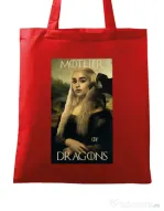 Sacosa din panza Mother of dragons 3 Rosu