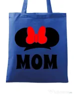 Sacosa din panza Mouse mom Albastru regal
