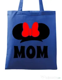 Sacosa din panza Mouse mom Albastru regal
