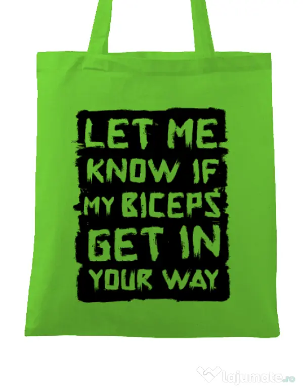 Sacosa din panza My biceps Verde mar