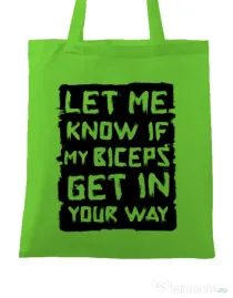 Sacosa din panza My biceps Verde mar