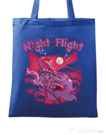 Sacosa din panza Night flight Albastru regal